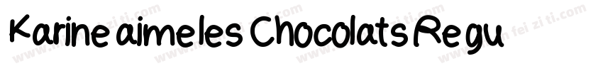 Karine aime les Chocolats Regular字体转换